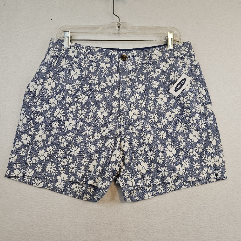Old Navy Floral Blue and White Shorts NWT  Size 10